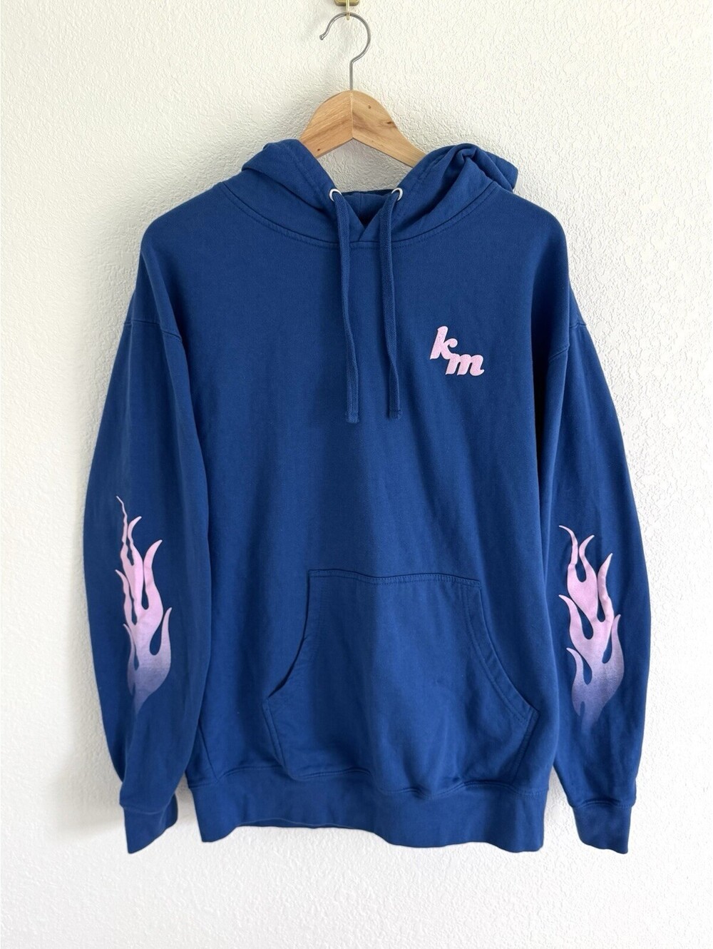 Kacey Musgraves Hoodie Size L Blue “Texas is hot I can be cold” Oversized